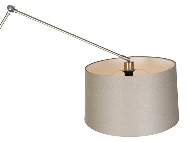 Lampa de podea moderna din otel cu abajur taupe 45 cm - Editor