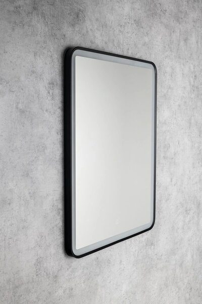Aqualine Aqualine, oglinda SWIDA cu iluminare LED 60x80cm, senzor tactil, reglabil, negru mat, SW060