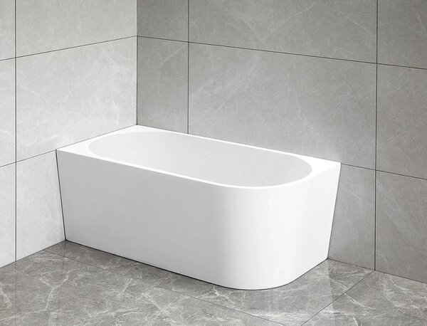 Aqualine Aqualine, cada TIBERA L pe coltar 140x70cm, alb, E1066
