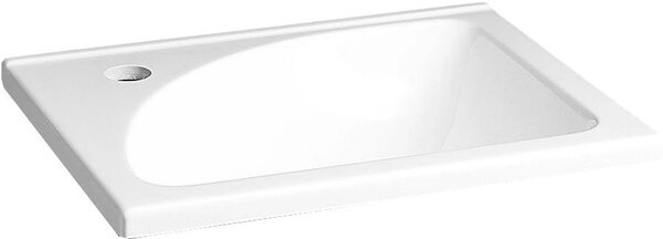 Aqualine Aqualine, Lavoar 40x32cm, marmura turnata, alb, LM408