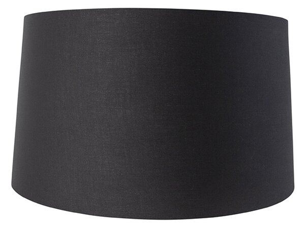 Abajur din bumbac negru 45/50/28 cu interior auriu