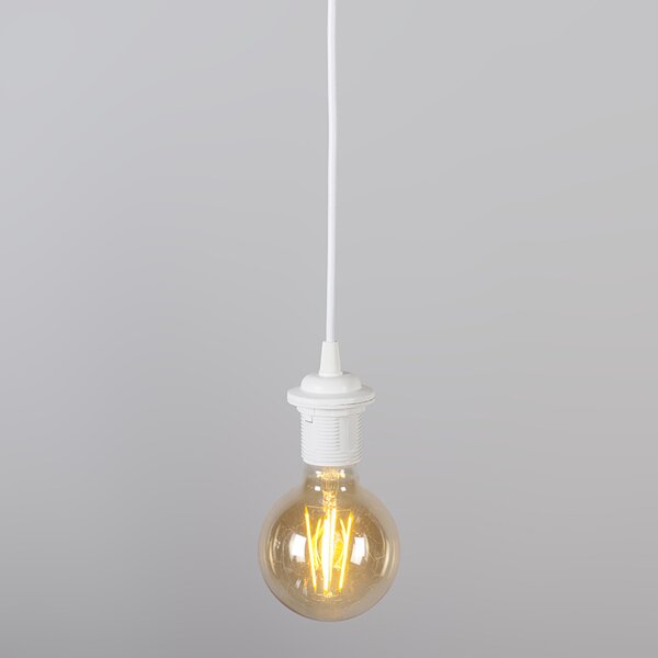 Lampă suspendată retro albă 35 cm - Plisse