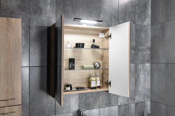 Aqualine Aqualine, galerie VEGA 60x70x18cm, stejar platinat, VG860