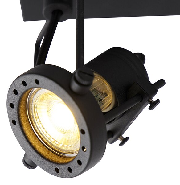 Spotlight industrial negru cu 2 lumini - Suplux
