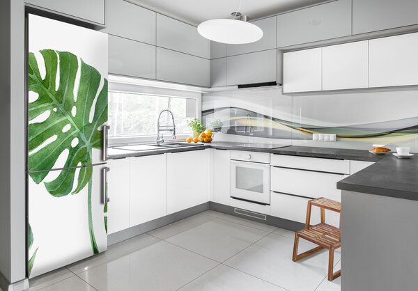 Autocolant frigider acasă Monstera