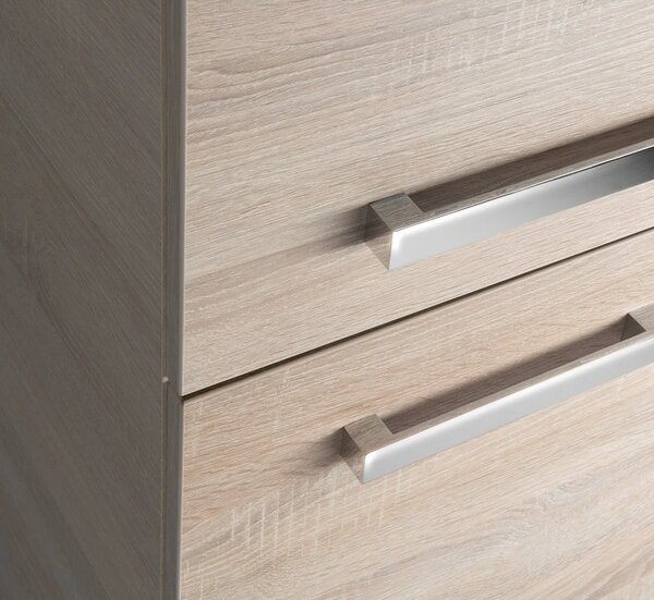 Aqualine Aqualine, VEGA Dulap înalt cu coș 40x150x31cm, stejar platină, VG960