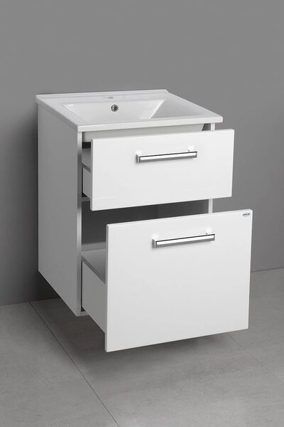 Aqualine Aqualine, dulap lavoar VEGA 50cm, 2xsertare, alb, VG053
