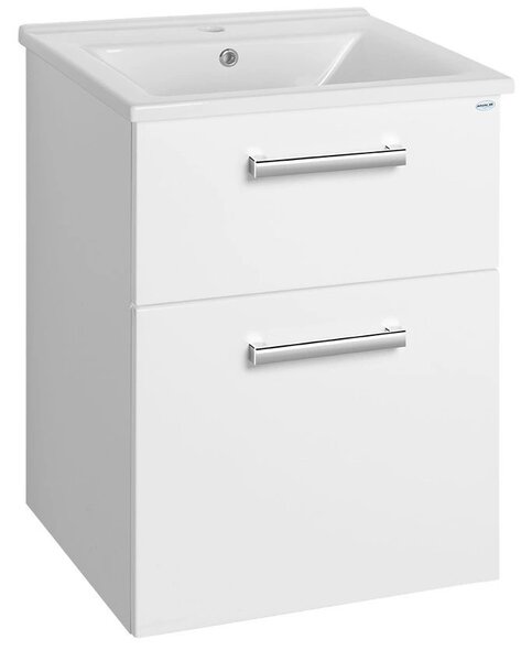 Aqualine Aqualine, dulap lavoar VEGA 50cm, 2xsertare, alb, VG053