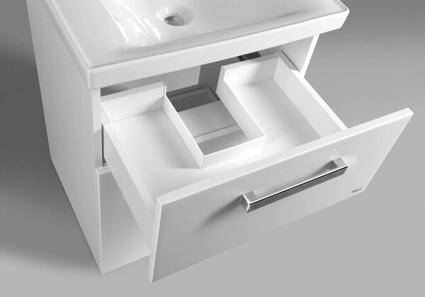 Aqualine Aqualine, dulap lavoar VEGA 50cm, 2xsertare, alb, VG053