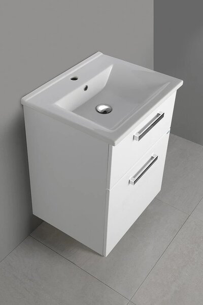 Aqualine Aqualine, dulap lavoar VEGA 50cm, 2xsertare, alb, VG053