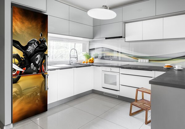 Autocolant pe frigider Motocicleta sport
