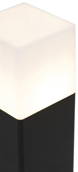Lampă de exterior cu pichet negru din sticlă opala 30 cm cu pichet de sol și glandă de cablu - Denmark