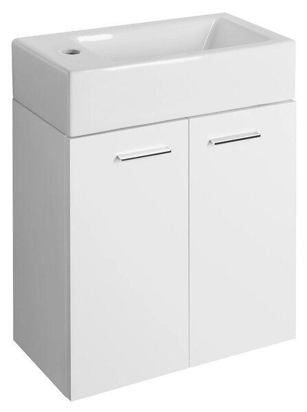 Aqualine Aqualine, dulap lavoar ZOJA 49x50x24,6cm, 2 uși, alb, 51047A
