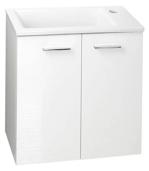 Aqualine Aqualine, dulap lavoar ZOJA 49x50x24,6cm, 2 uși, alb, 51047A