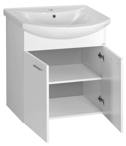 Aqualine Aqualine, dulap lavoar ZOJA 61,5x74x32,5cm, 2x usi, alb, 51063