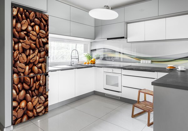 Autocolant pe frigider Boabe de cafea