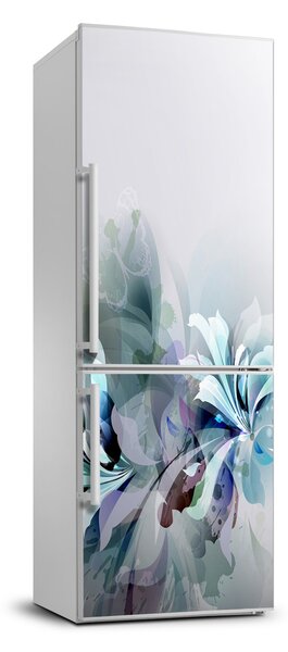 Autocolant frigider acasă flori abstracte