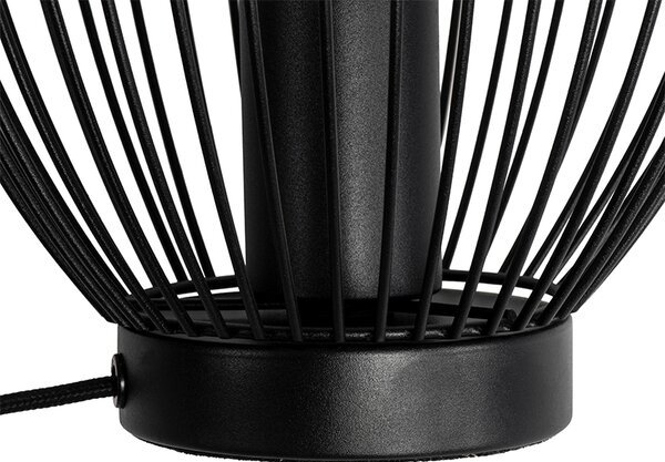Lampă de masă modernă neagră 20 cm - Pua