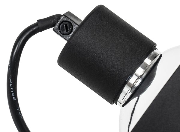 Sistem de iluminat pe șină modern cu 3 spoturi negre monofazate - Iconic Go