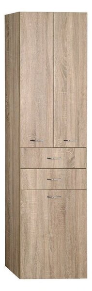 Aqualine Aqualine, dulap înalt ZOJA/KERAMIA FRESH cu coș 50x184x29cm, stejar platină, 51295