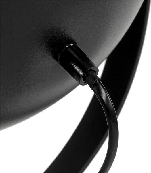Lampă de masă neagră cu auriu 63,3 cm trepied reglabil - Magnax
