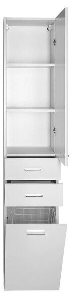 Aqualine Aqualine, dulap înalt ZOJA/KERAMIA FRESH cu coș 35x184x29cm, alb, 51230