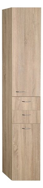 Aqualine Aqualine, dulap înalt ZOJA/KERAMIA FRESH cu coș 35x184x29cm, stânga, stejar platină, 51232