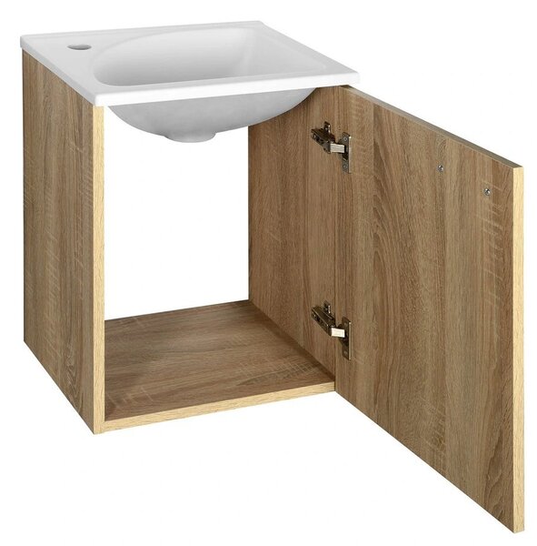 Aqualine Aqualine, dulap lavoar ZOJA/KERAMIA FRESH 40x50x32cm, stejar platinat, 51048DP