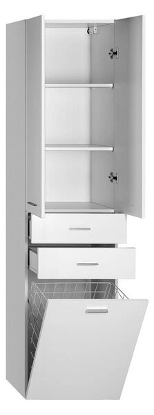 Aqualine Aqualine, dulap înalt ZOJA/KERAMIA FRESH cu coș 50x184x29cm, alb, 51293