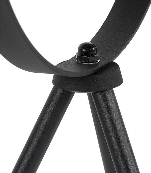 Lampă de masă neagră cu auriu 63,3 cm trepied reglabil - Magnax