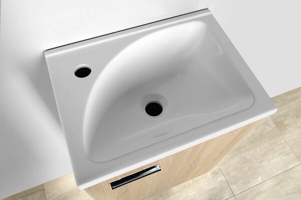 Aqualine Aqualine, dulap lavoar ZOJA/KERAMIA FRESH 40x50x32cm, stejar platinat, 51048DP