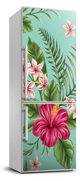 Autocolant pe frigider flori Hawaii