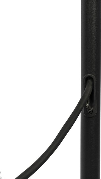Lampă de podea pentru exterior neagră cu abajur alb IP65 25 cm - Virginia