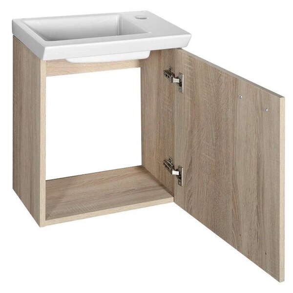 Aqualine Aqualine, dulap lavoar ZOJA/KERAMIA FRESH 44x50x23,5cm, stejar platinat, 51046DP