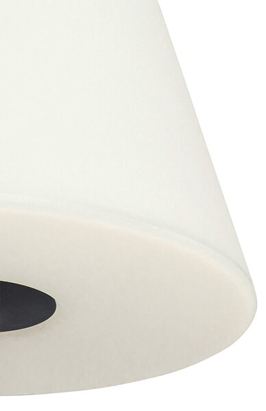 Lampă de podea pentru exterior neagră cu abajur alb 35 cm IP65 - Virginia