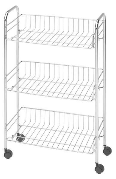 BISK Erga NIAGARA, cărucior baie glisant cu 3 rafturi 440x240x665 mm, crom, ERG-00041
