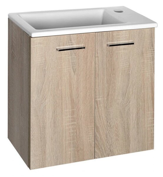 Aqualine Aqualine, dulap chiuveta ZOJA/KERAMIA FRESH 49x50x23,5cm, stejar platinat, 51047DP