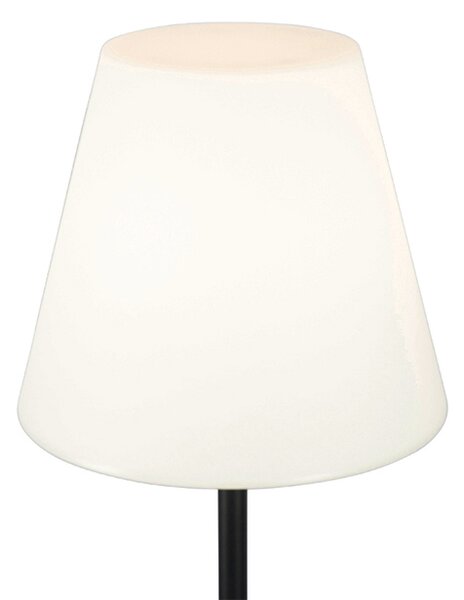 Lampă de podea pentru exterior neagră cu abajur alb 35 cm IP65 - Virginia