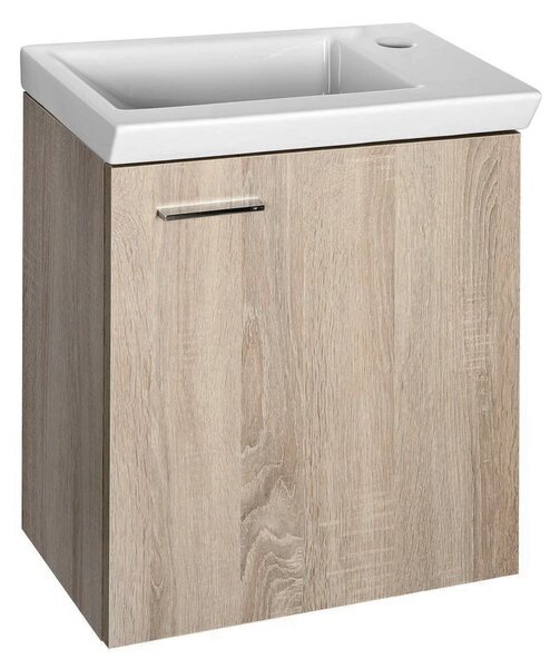Aqualine Aqualine, dulap lavoar ZOJA/KERAMIA FRESH 44x50x23,5cm, stejar platinat, 51046DP