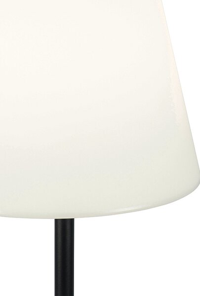 Lampă de podea pentru exterior neagră cu abajur alb 35 cm IP65 - Virginia