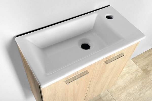 Aqualine Aqualine, dulap chiuveta ZOJA/KERAMIA FRESH 49x50x23,5cm, stejar platinat, 51047DP