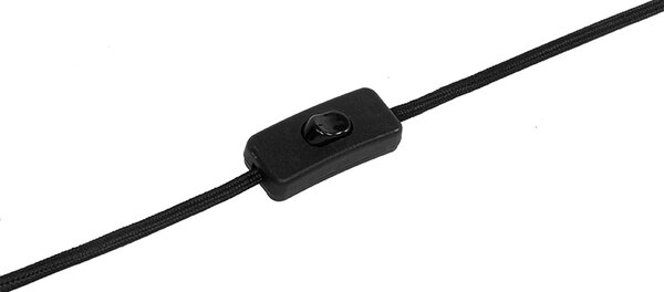 Lampa de masă modernă neagră cu 2 lumini cu sticlă fumurie - Atena