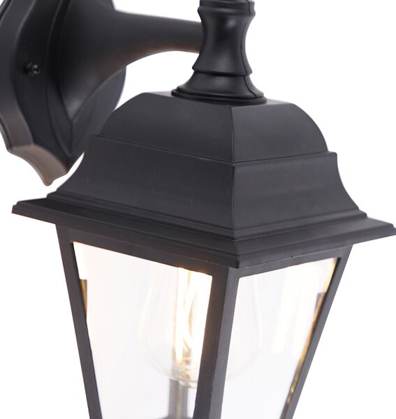 Lampă de perete clasică pentru exterior neagră IP44 - Capital