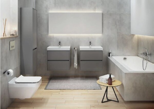 Cersanit - Crea, dulap inalt, gri, S924-025
