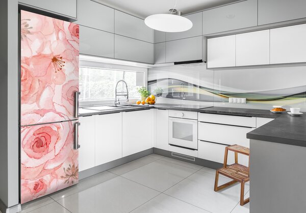 Autocolant frigider acasă model floral