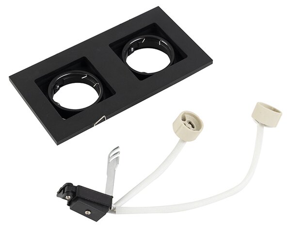 Spot încastrat inteligent modern negru incl. 2 Wifi GU10 - Qure