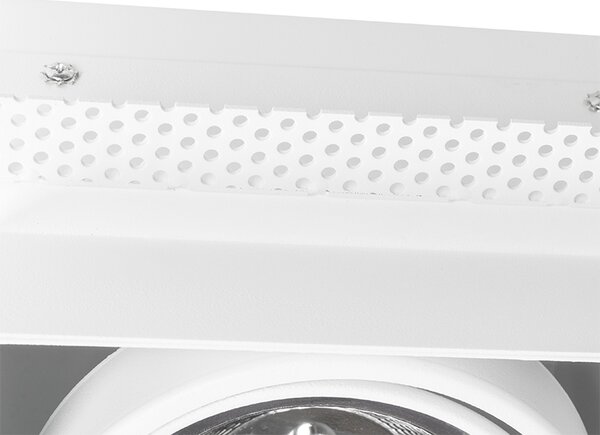 Spot integrat alb GU10 AR111 fără cadru reglabil - Oneon