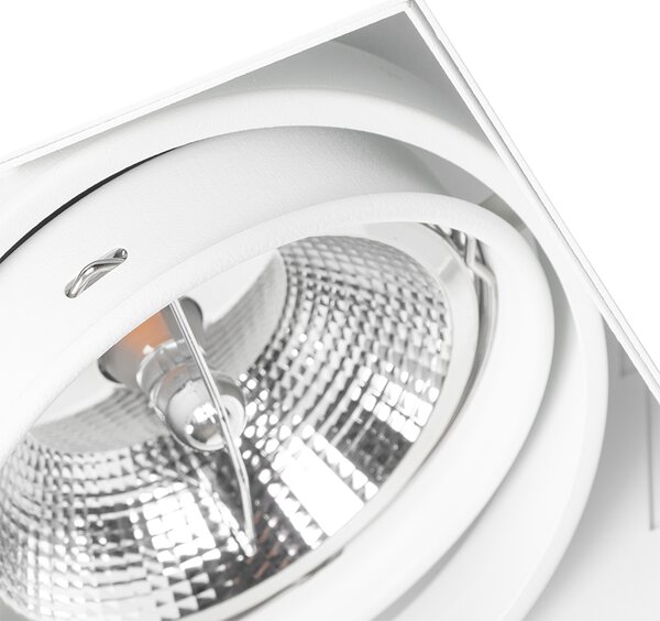 Spot integrat alb GU10 AR111 fără cadru reglabil - Oneon