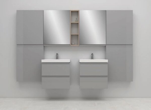 Cersanit - dulap SET + chiuveta, gri lucios, Moduo 60, S801-222-DSM
