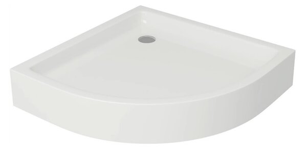 Cersanit Basic+Tako, cabină de duș sfert 90x90x185 cm + cadă de duș 90x16cm, alb, S601-118